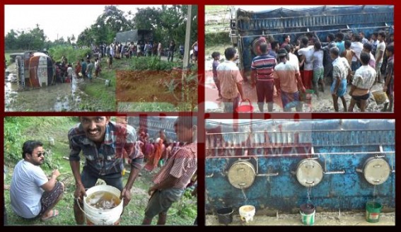 Lawless Tripura witness rampant oil looting worth Rs 10 lakhs front of police eye : Tripura's lackluster administration under scanner 